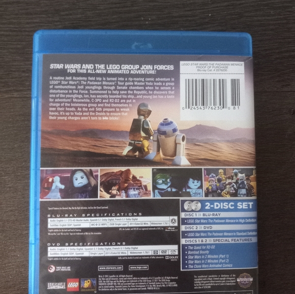 2011 Star Wars The Padawan Menace Blu-Ray Disc Only - Picture 2 of 4